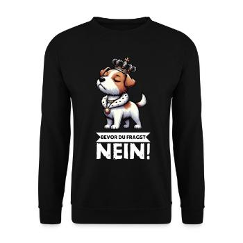 Before You Ask Jack Russel Terrier Jackie Terrier - Unisex Sweatshirt - black - Front - Alina (178cm) & Michal (187cm)