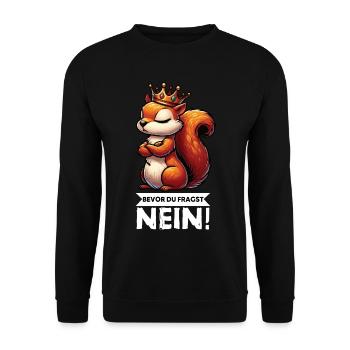 Before You Ask Squirrel Squirrel Rodents - Unisex Sweatshirt - black - Front - Alina (178cm) & Michal (187cm)