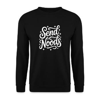 Send Noods Ramen - Unisex Pullover - Schwarz - Vorne - Alina (178cm) & Michal (187cm)