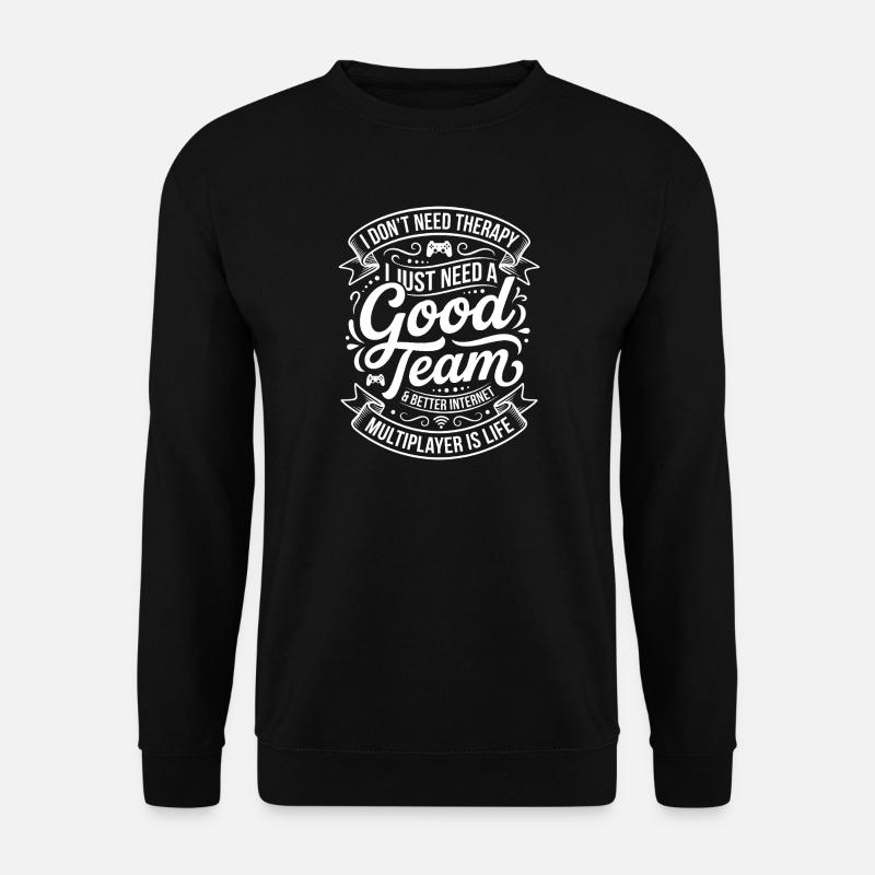 Gutes Team: Multiplayer Liebe - Unisex Pullover - Schwarz