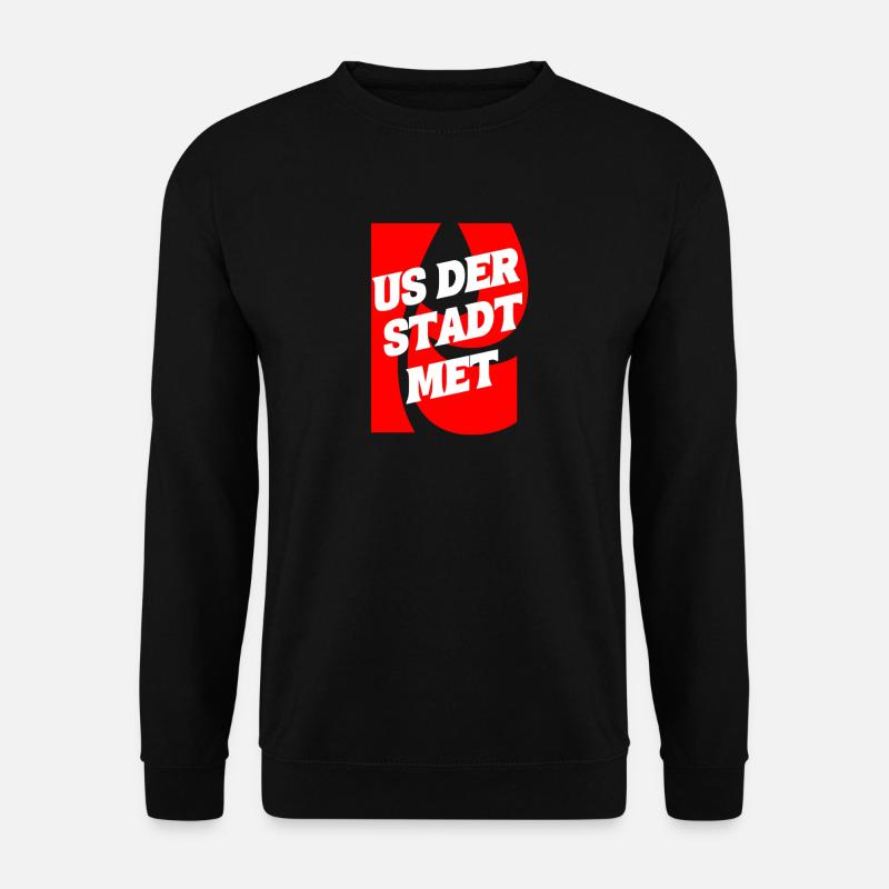 Us der Stadt met K - Unisex Pullover - Schwarz
