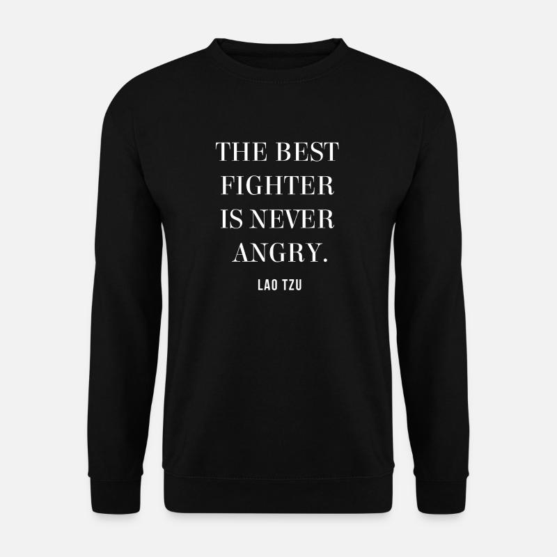 Lao Tzu Anger-Free Warrior - Unisex Sweatshirt - black