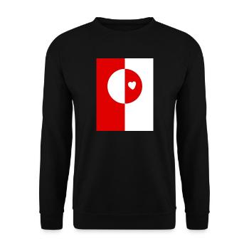 Grönlandflagge - Unisex Pullover - Schwarz - Vorne - Alina (178cm) & Michal (187cm)