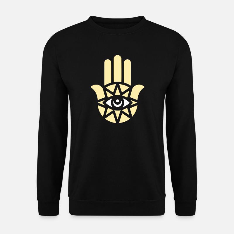 Hamsa Hand Ornament - Unisex Pullover - Schwarz