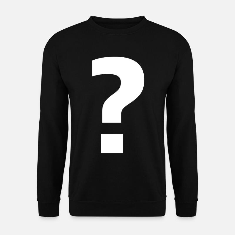 Fragezeichen | stilvolle Neugier - Unisex Pullover - Schwarz