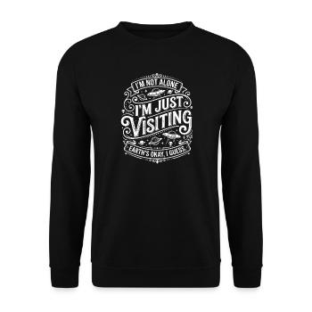 Ich bin nicht allein – Besucher der Erde - Unisex Pullover - Schwarz - Vorne - Alina (178cm) & Michal (187cm)