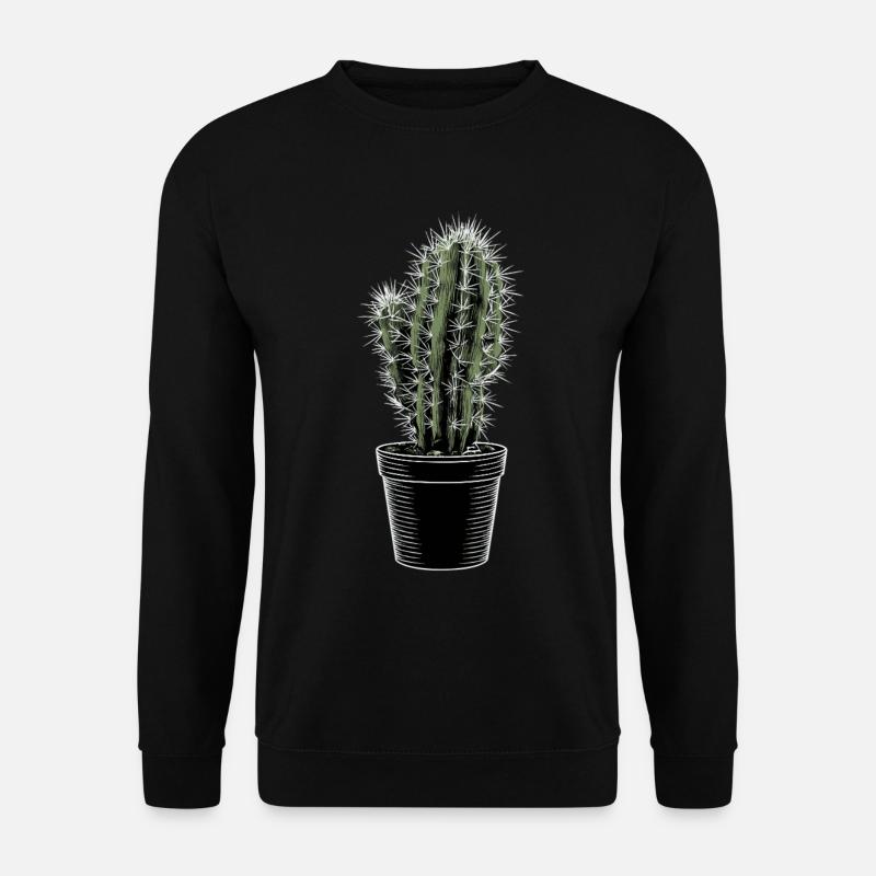 Cactus in black pot - Unisex Sweatshirt - black