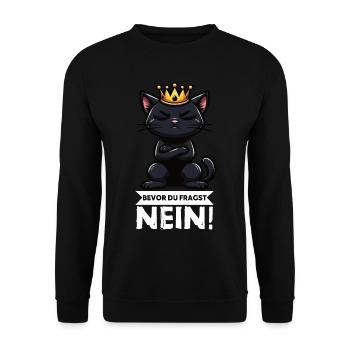 Avant que tu ne demandes Pas de chats Chats Amateur des chats - Sweat-shirt Unisexe - noir - Devant - Alina (178cm) & Michal (187cm)