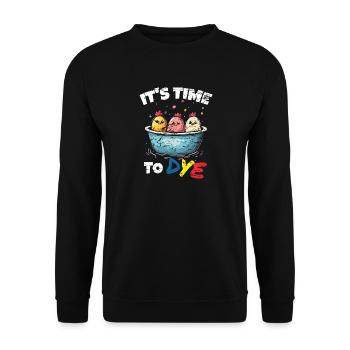 Œufs de Pâques Teinture des œufs de Pâques - Sweat-shirt Unisexe - noir - Devant - Alina (178cm) & Michal (187cm)