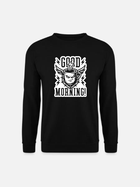 Good Morning Kaffeetasse Blitz Weiß - Unisex Pullover - Schwarz