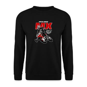 Moto Cross - Supercross - Moto Cross - Offroad - Unisex Pullover - Schwarz - Vorne - Alina (178cm) & Michal (187cm)