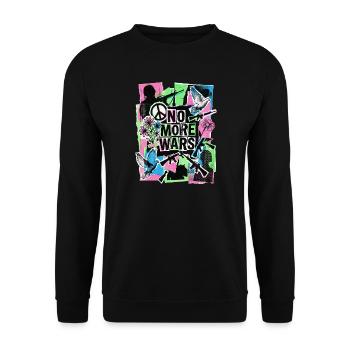 Peace Nie Wieder Krieg - Unisex Pullover - Schwarz - Vorne - Alina (178cm) & Michal (187cm)