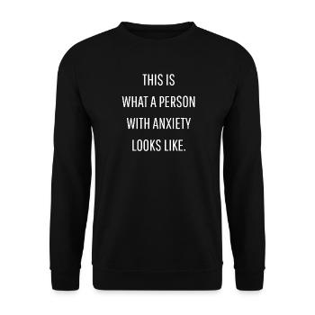 Anxiety Awareness Shirt - Unisex Pullover - Schwarz - Vorne - Alina (178cm) & Michal (187cm)