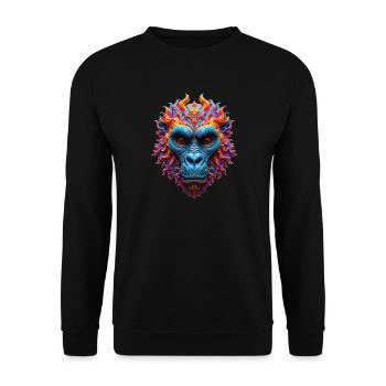 Gorille Flamboyant Éclatant - Sweat-shirt Unisexe - noir - Devant - Alina (178cm) & Michal (187cm)