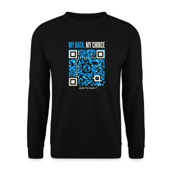My Data My Choice - Unisex Sweatshirt - black - Front - Alina (178cm) & Michal (187cm)