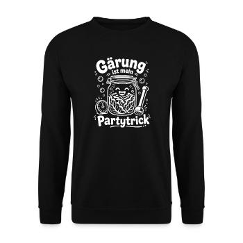 Ferment Fan mit Küchenhumor - Unisex Pullover - Schwarz - Vorne - Alina (178cm) & Michal (187cm)