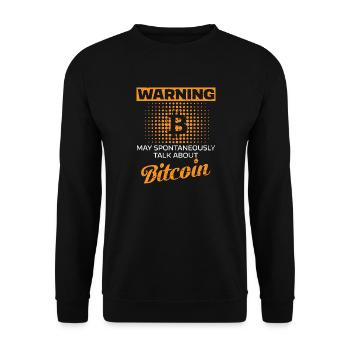 Crypto Investing Bitcoin Trader Chart - Unisex Sweatshirt - black - Front - Alina (178cm) & Michal (187cm)
