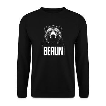  Berlin Bär - Unisex Pullover - Schwarz - Vorne - Alina (178cm) & Michal (187cm)