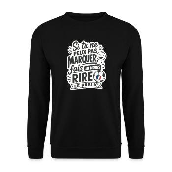 Humour du Foot - Unisex Pullover - Schwarz - Vorne - Alina (178cm) & Michal (187cm)