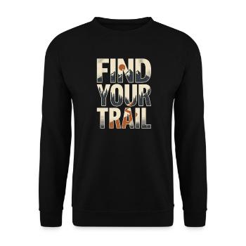 Wandern – Outdoor-Abenteuer – Finde deinen Pfad - Unisex Pullover - Schwarz - Vorne - Alina (178cm) & Michal (187cm)