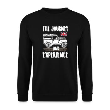 The_Journey_and_Experience - Unisex Sweatshirt - black - Front - Alina (178cm) & Michal (187cm)
