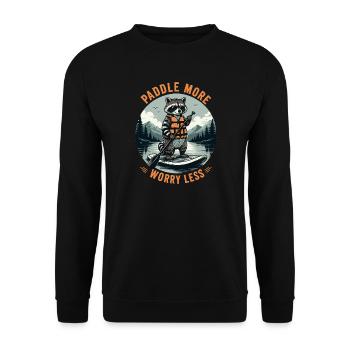 Raccoons SUP Paddleboard Board Stand Up Paddle - Sweat-shirt Unisexe - noir - Devant - Alina (178cm) & Michal (187cm)