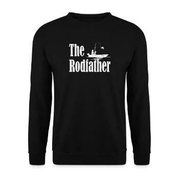 Rodfather Angler Tee Graphic - Unisex Sweatshirt - black - Front - Alina (178cm) & Michal (187cm)