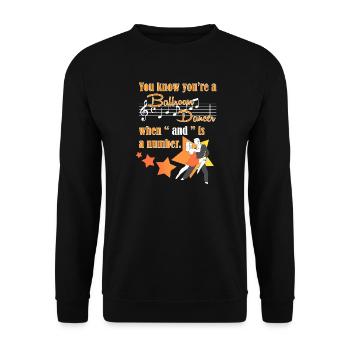 Walzer Paartanz - Unisex Pullover - Schwarz - Vorne - Alina (178cm) & Michal (187cm)