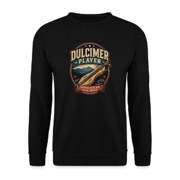 dulcimer dulcimer musician plucked instrument - Unisex Sweatshirt - black - Front - Alina (178cm) & Michal (187cm)