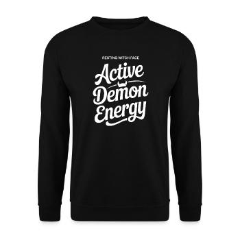 T-shirt actif d’énergie démoniaque - Sweat-shirt Unisexe - noir - Devant - Alina (178cm) & Michal (187cm)