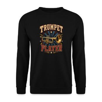 Trumpet Music Trumpet Player Musician Trumpet - Unisex Sweatshirt - black - Front - Alina (178cm) & Michal (187cm)