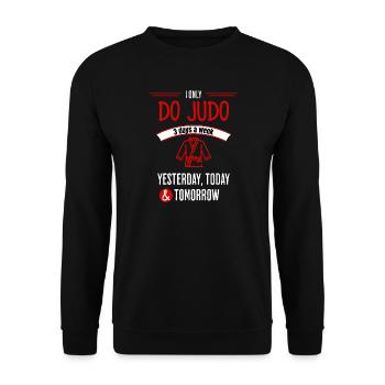 Citation drôle de judo - Sweat-shirt Unisexe - noir - Devant - Alina (178cm) & Michal (187cm)