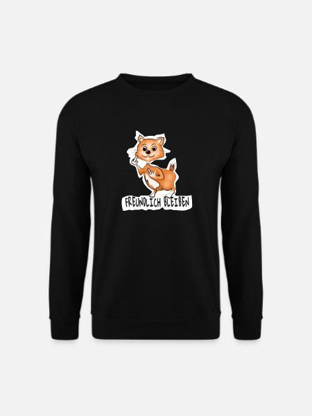 Freundlicher Fuchs Flip Botschaft - Unisex Pullover - Schwarz