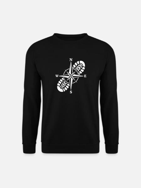 Wandern Kompass - Unisex Pullover - Schwarz