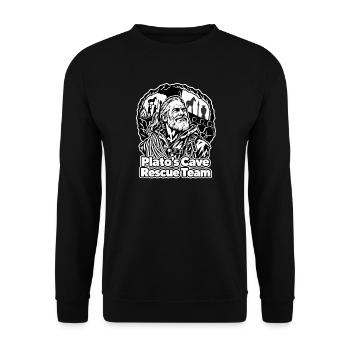 Plato's Cave Rescue Team V2 - Unisex Pullover - Schwarz - Vorne - Alina (178cm) & Michal (187cm)