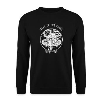 Erdnussbutter Marmelade - Jelly To The Edges Every - Unisex Pullover - Schwarz - Vorne - Alina (178cm) & Michal (187cm)