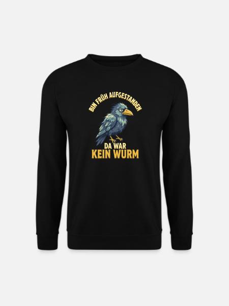 Genervter Rabe Morgenmuffel - Unisex Pullover - Schwarz