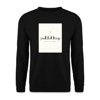 psiEGOloog – Psychologie & Ego-Humor - Unisex Pullover - Schwarz - Vorne - Alina (178cm) & Michal (187cm)