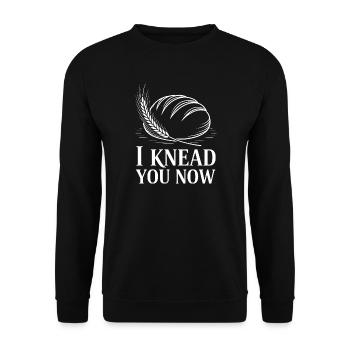 Ich knete dich jetzt - Unisex Pullover - Schwarz - Vorne - Alina (178cm) & Michal (187cm)