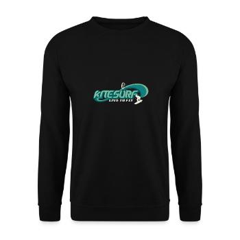 Kitesurfer Kitesurfing Waves Wind Water - Unisex Sweatshirt - black - Front - Alina (178cm) & Michal (187cm)