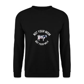 Vegan Fleischlos Tierlieb & Veganer - Unisex Pullover - Schwarz - Vorne - Alina (178cm) & Michal (187cm)
