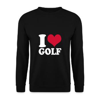 Golfing I Love Golf - Unisex Sweatshirt - black - Front - Alina (178cm) & Michal (187cm)