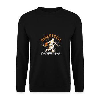 Basketball Spruch Motiv I Basketballer - Unisex Pullover - Schwarz - Vorne - Alina (178cm) & Michal (187cm)