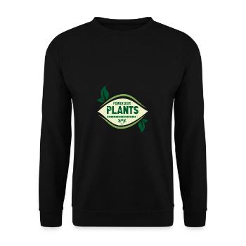 Vegan Fleischlos Tierlieb & Veganer - Unisex Pullover - Schwarz - Vorne - Alina (178cm) & Michal (187cm)