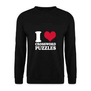 Kreuzworträtsel Rätsel J’adore les mots croisés - Sweat-shirt Unisexe - noir - Devant - Alina (178cm) & Michal (187cm)