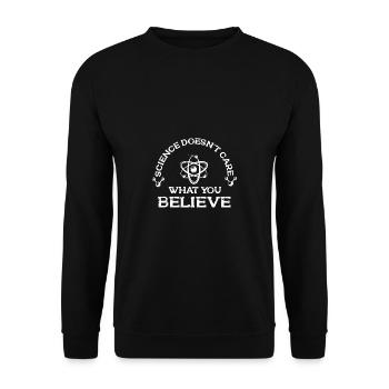 Biologie Lehrer Motiv Naturwissenschaft - Unisex Pullover - Schwarz - Vorne - Alina (178cm) & Michal (187cm)