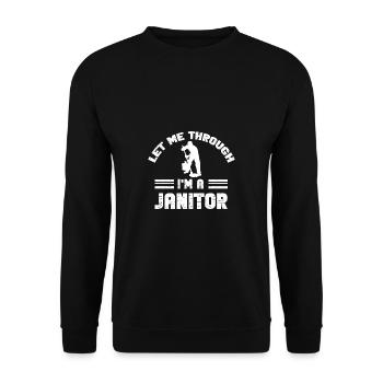 Putzfrau Spruch Reinigungskraft Putzfee - Unisex Pullover - Schwarz - Vorne - Alina (178cm) & Michal (187cm)