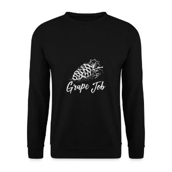 Winzer Wein Spruch für Weinliebhaber - Unisex Pullover - Schwarz - Vorne - Alina (178cm) & Michal (187cm)
