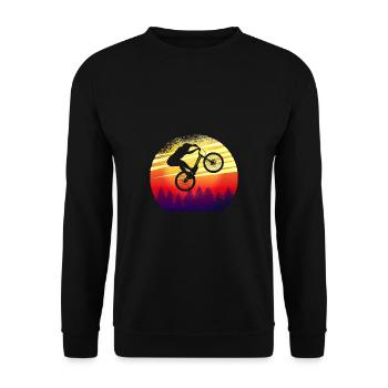 DH Bike MTB Downhill Mountainbike - Unisex Pullover - Schwarz - Vorne - Alina (178cm) & Michal (187cm)