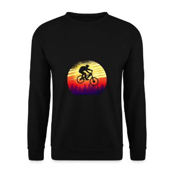 DH Bike MTB Downhill Mountainbike - Unisex Pullover - Schwarz - Vorne - Alina (178cm) & Michal (187cm)